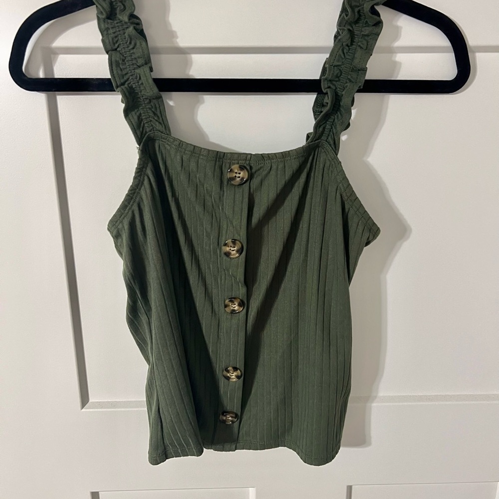 Dark Olive Green Women's Tank Top